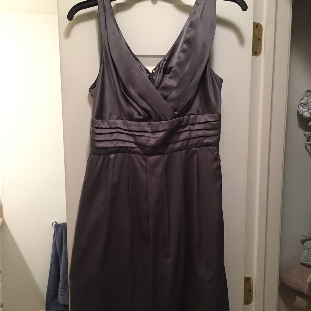 The Limited | Gray sateen cocktail dress